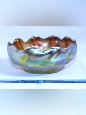 ANTIQUE L.C.T. LOUIS COMFORT TIFFANY FAVRILE GLASS BOWL